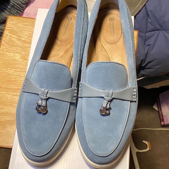 Giorgio Brutini Shoes - Giorgio Brutini Sky Blue Suede Slip-Ons